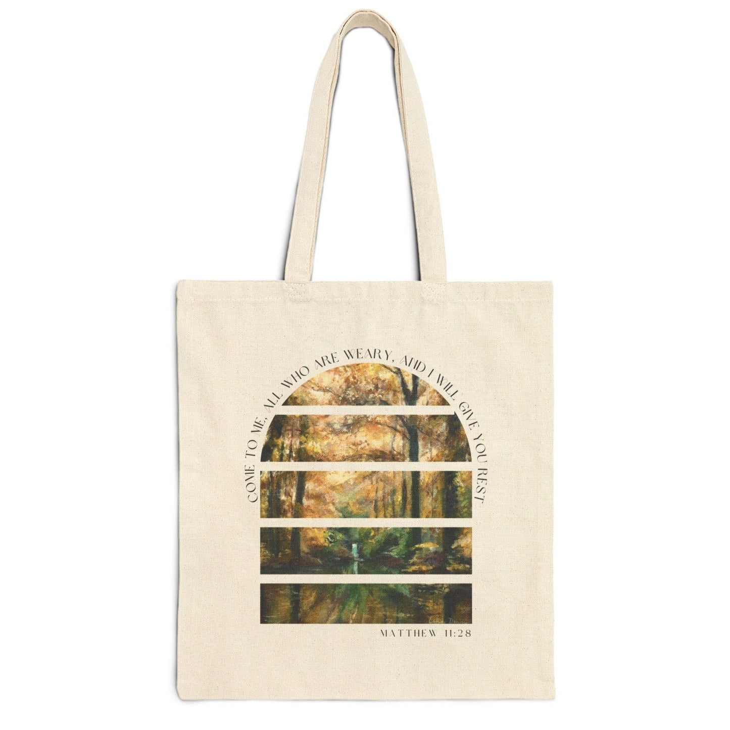 Bible_Tote_scripture_christian_catholic_woods forest_Bags_for_Women_daily_graphic_design_Unique_Painted_Designs_Cotton_canvas_bag_Lakin_Rose_Art