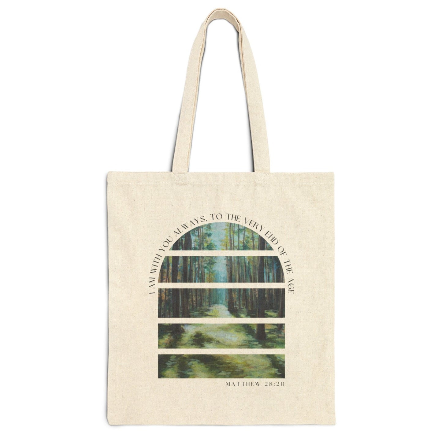 Bible_Tote_scripture_christian_catholic_woods forest_Bags_for_Women_daily_graphic_design_Unique_Painted_Designs_Cotton_canvas_bag_Lakin_Rose_Art