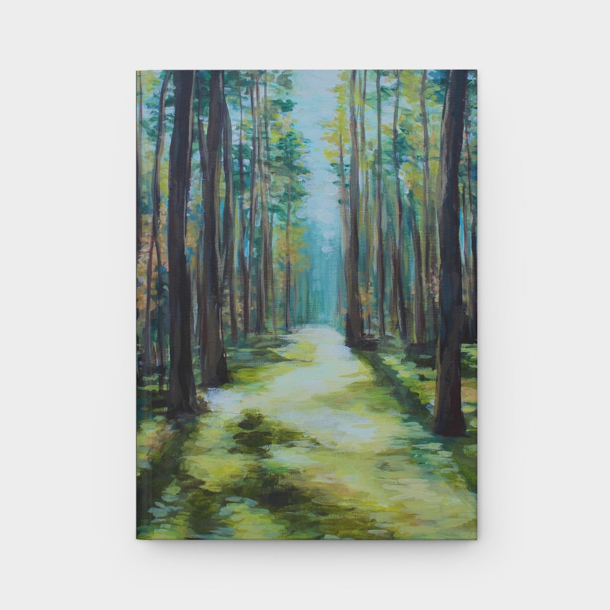 Painted woods forest hardcover to do list Notebook for Women | Prayer Journal | Lakin Denny Rose Art