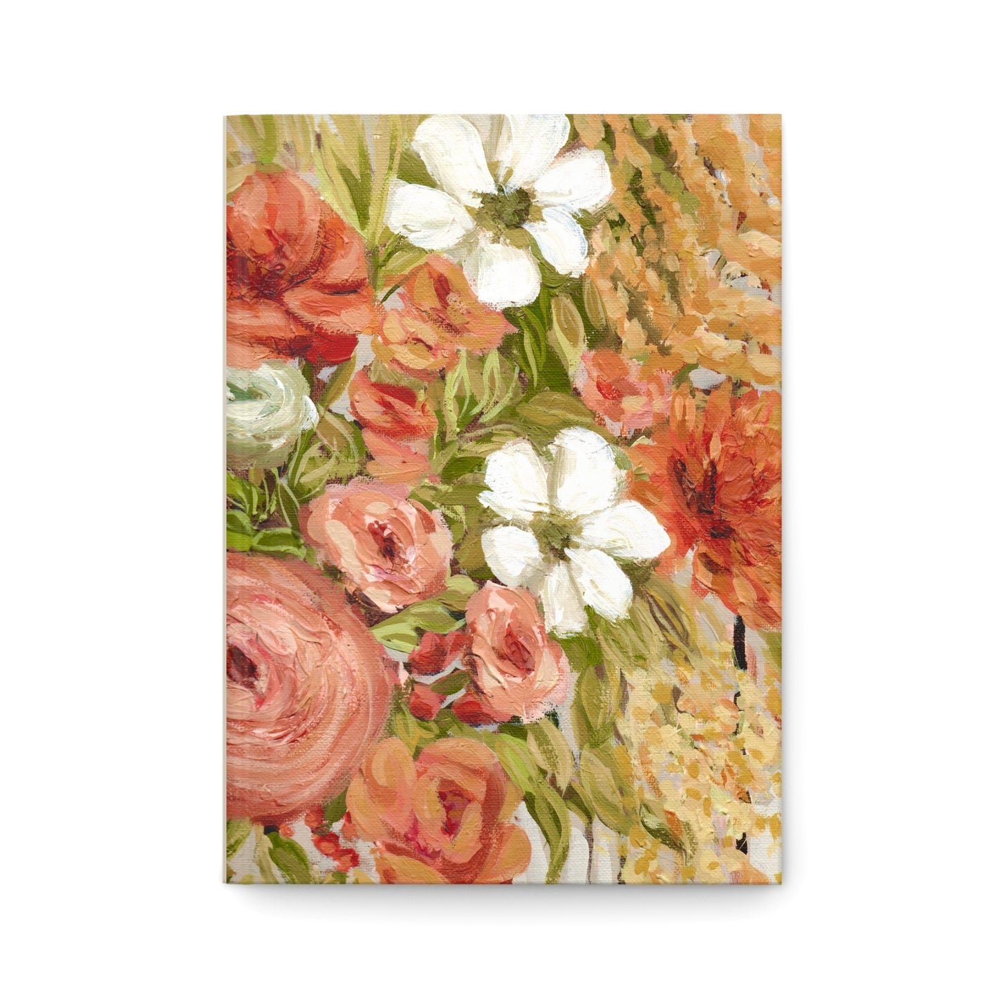 Painted flower floral hardcover to do list Notebook for Women | Prayer Journal | Lakin Denny Rose Art