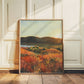 Field Sunset Painting | Autumn Art Print | Kansas Art | Warm Fall Landscape Artwork | Vintage Wall Art | Midcentury Modern Home Decor | Vibrant Nature Wall Art | Serene Rolling Hills Poster | Kansas Wall Print | Lakin Rose Art | Lakin Denny
