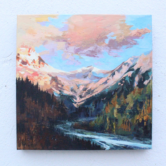 Mountain Nature Wall Art Painting | Original Artwork | Lakin Rose Art