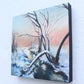 Snowy Winter Nature Scene Sunrise Sunset Wall Art Painting | Original Artwork | Lakin Denny Rose Art